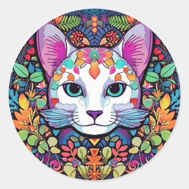 Colourful Cat Stickers (Front)