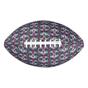 Colourful Cat Sugar Skull American Football