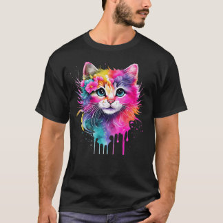 Colourful Cat T-Shirt