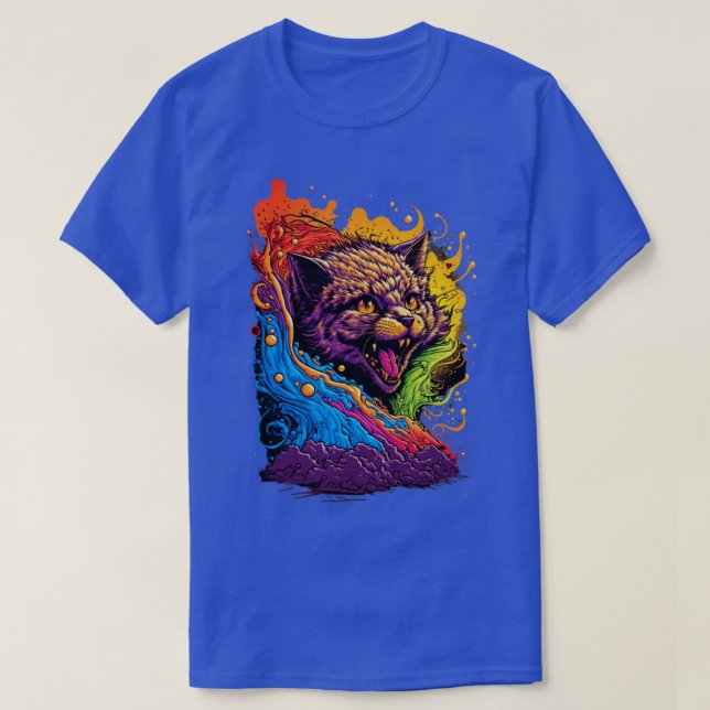 Colourful Cat T-Shirt (Design Front)