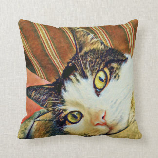Colourful Cat Throw Pillow