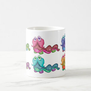 Colourful Caterpillar Characters Fun Whimsical Coffee Mug