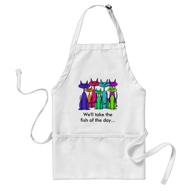 Colourful Cats Apron (Front)