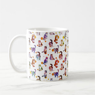 Colourful cats coffee mug