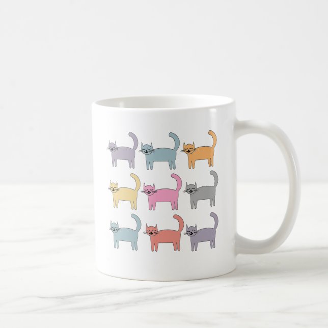 Colourful Cats Coffee Mug (Right)