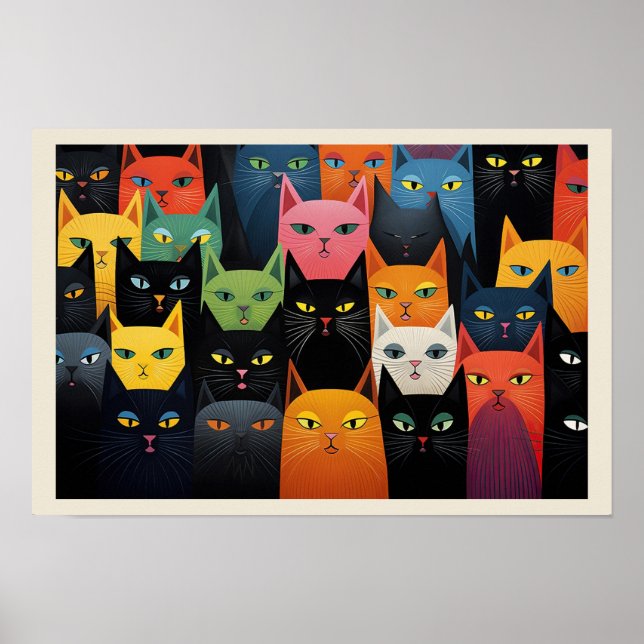 Colourful Cats Colourful Cat Attitude Poster (Front)
