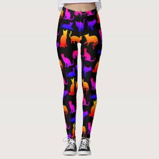 Colourful Cats Design Leggings