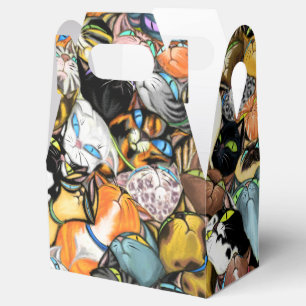 Colourful Cats Favour Boxes