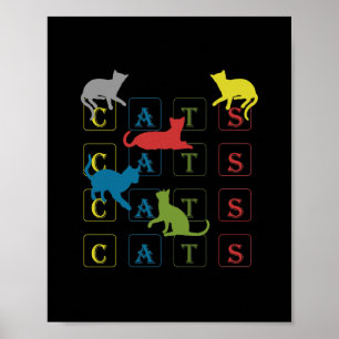 Colourful Cats For Cat Lovers and Cat Owners  Poster