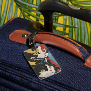 Colourful Cats  Luggage Tag