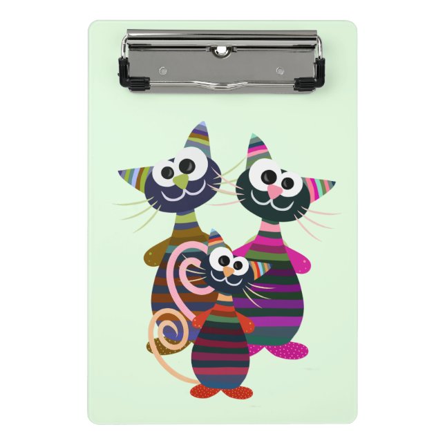 Colourful cats mini clipboard (Front)