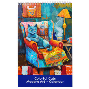 Colourful Cats – Modern Art Calendar