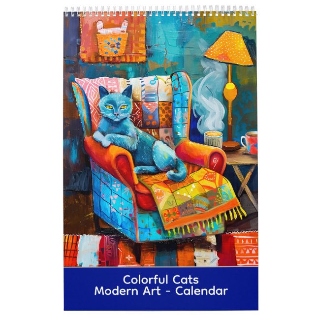 Colourful Cats – Modern Art Calendar (Cover)