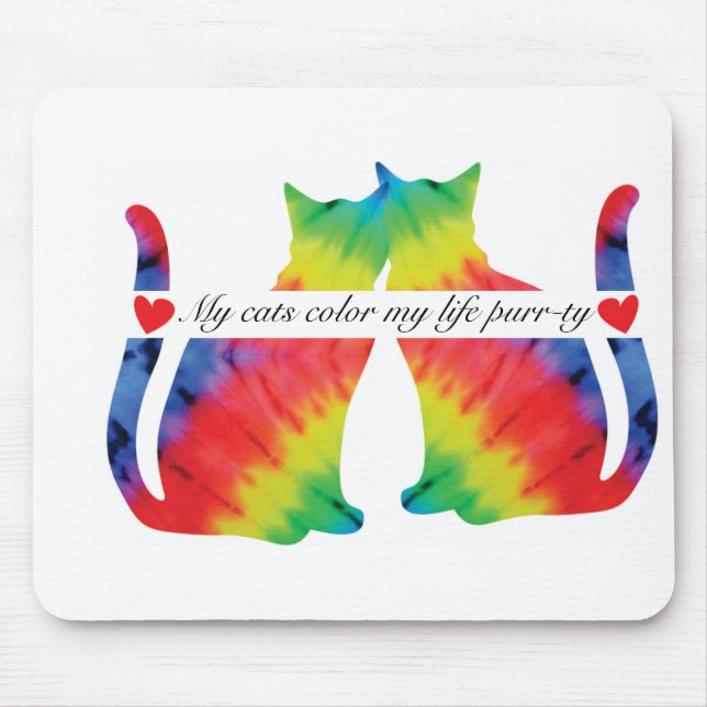 Colourful cats mouse pad (Front)