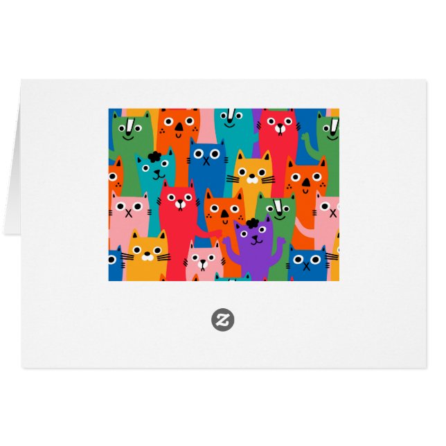 Colourful cats pattern (Back Horizontal)