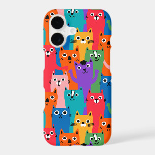 Colourful cats pattern