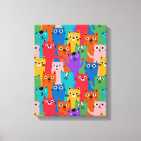 Colourful cats pattern