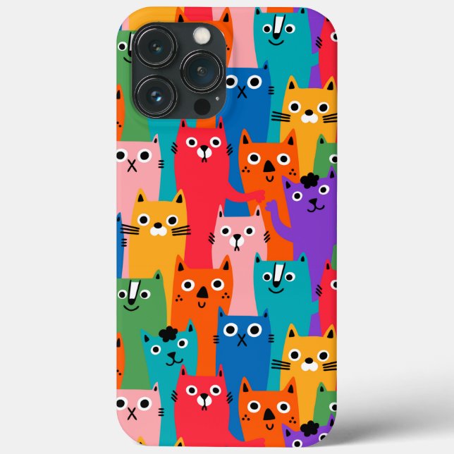 Colourful cats pattern Case-Mate iPhone case (Back)
