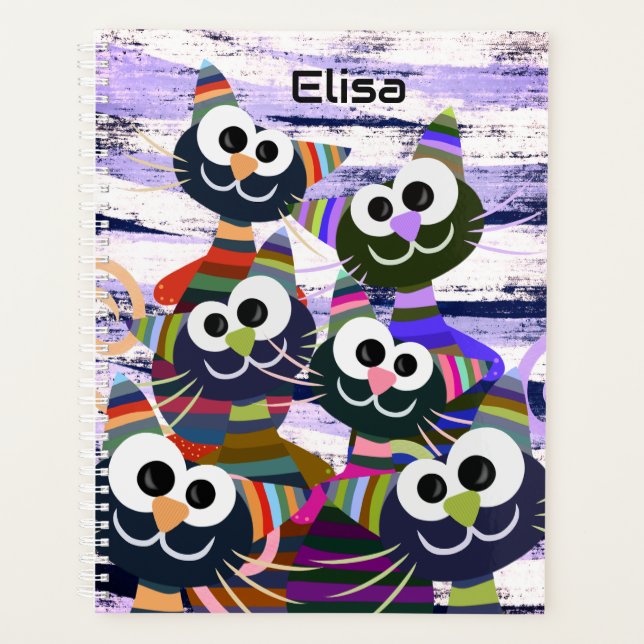Colourful cats planner (Front)