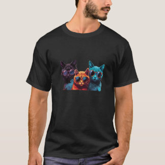 colourful cats with sunglasses for men T-Shirt