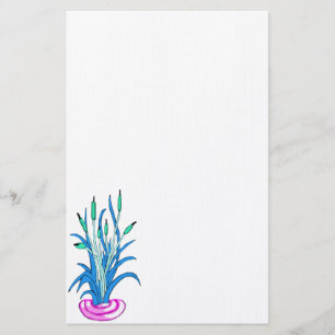 Colourful Cattails 2 Stationery