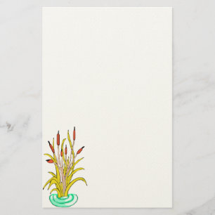 Colourful Cattails 3 Stationery