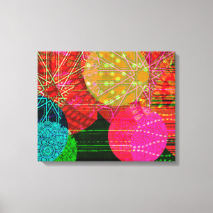 Colourful Celebrate Circles Artsy Canvas Print