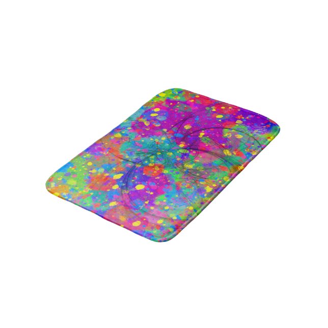 Colourful Celebration Bath Mat (Angled)