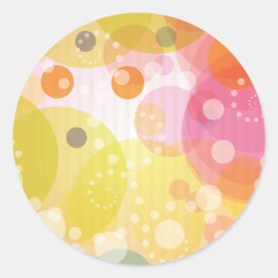 Colourful Celebration Birthday Bubbles Classic Round Sticker