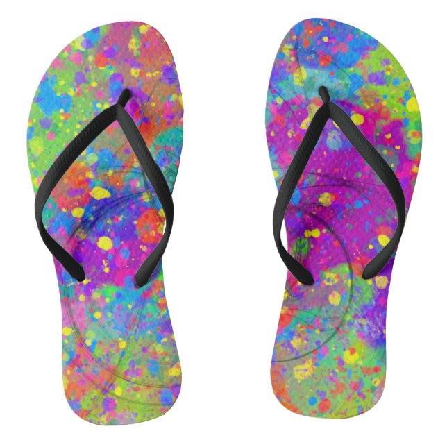Colourful Celebration Flip Flops (Footbed)