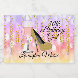 Colourful Celebration Mini Sparkling Wine Bottle L Label