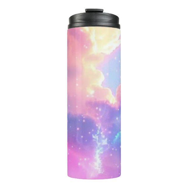 Colourful Celestial Nebula Thermal Tumbler (Front)