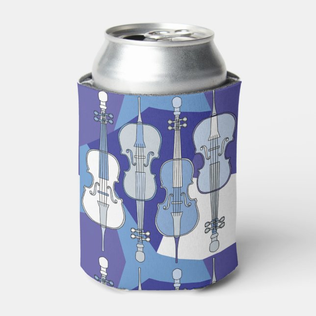 Colourful Cello Pattern  Can Cooler (Can Front)
