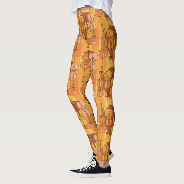 Colourful Cello Pattern Leggings (Left)