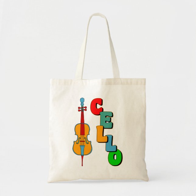 Colourful Cello Tote Bag (Front)