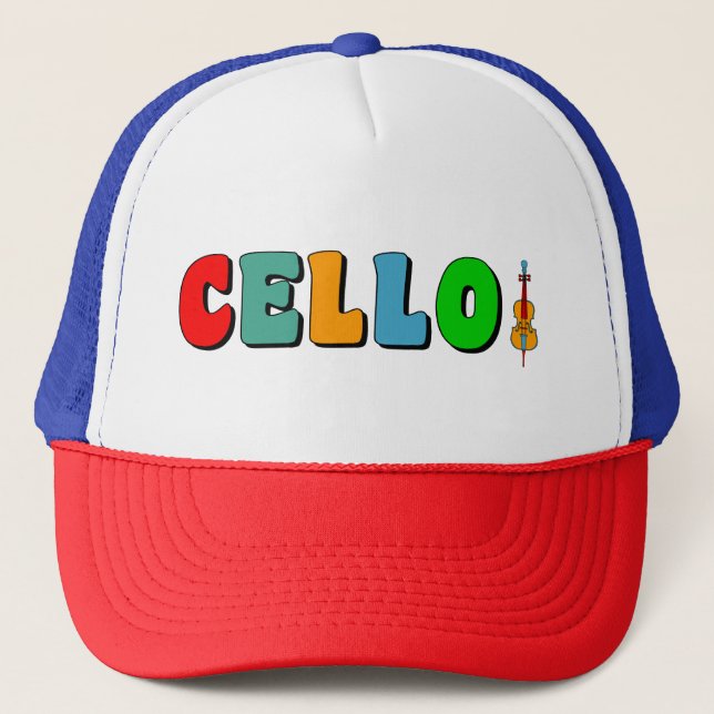 Colourful Cello Trucker Hat (Front)