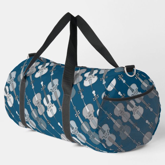 Colourful Cellos Pattern  Duffle Bag (Right Corner)