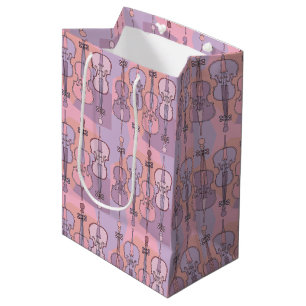 Colourful Cellos Pattern Medium Gift Bag