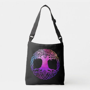 Colourful Celtic Tree of Life Crossbody Bag