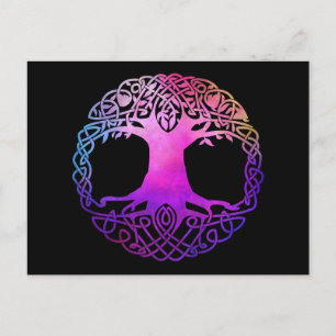 Colourful Celtic Tree of Life Postcard