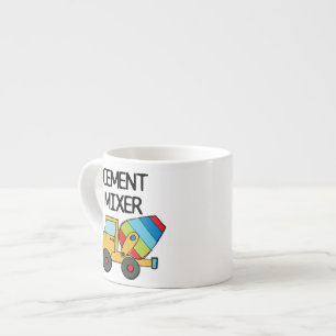 Colourful Cement Mixer Espresso Cup