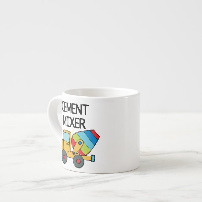 Colourful Cement Mixer Espresso Cup (Front Left)