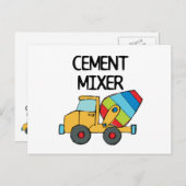 Colourful Cement Mixer Postcard (Front/Back)