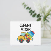 Colourful Cement Mixer Postcard (Standing Front)