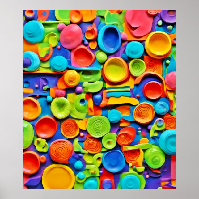 Colourful Ceramic Art Poster (Front)