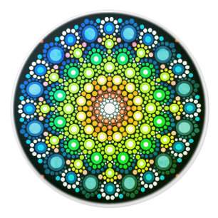 Colourful ceramic knobs