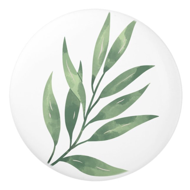 Colourful ceramic knobs leaf (Front)