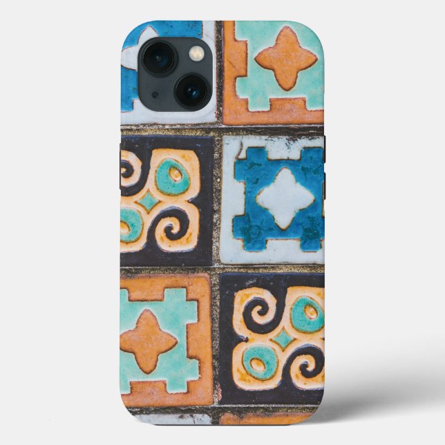 Colourful Ceramic Tiles Pattern Design Case-Mate iPhone Case (Back)