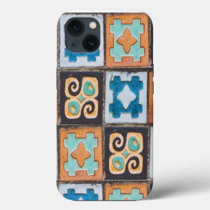 Colourful Ceramic Tiles Pattern Design iPhone 13 Case