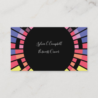 Colourful Cercle Minimalist Cool standard Business Card